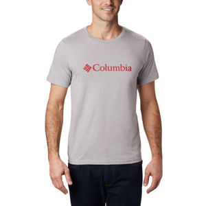 Columbia BASIC LOGO SHORT SLEEVE šedá M - Pánské triko