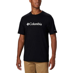 Columbia CSC BASIC LOGO SHORT SLEEVE Pánské triko, černá, velikost M