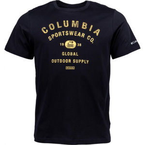 Columbia M PATH LAKE GRAPHIC TEE Pánské triko, Černá,Zlatá, velikost