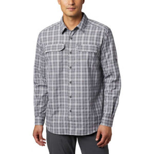 Columbia SILVER RIDGE™ 2.0 PLAID L/S SHIRT Pánská košile s dlouhým rukávem, šedá, velikost S