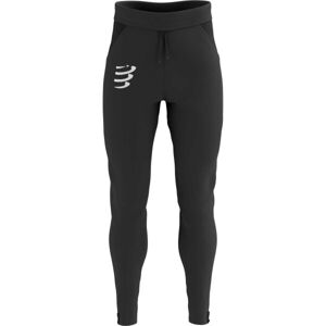 Compressport HURRICANE WINDPROOF Pánské větruodolné běžecké kalhoty, černá, velikost XL