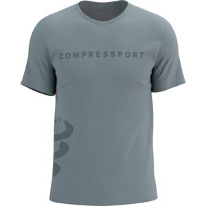 Compressport LOGO SS TSHIRT Pánské tréninkové triko, šedá, velikost L