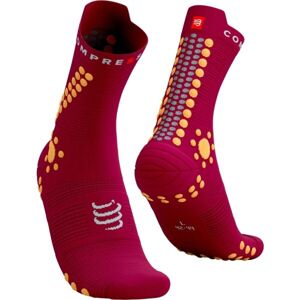 Compressport PRO RACING SOCKS v4.0 TRAIL Běžecké ponožky, červená, velikost T1