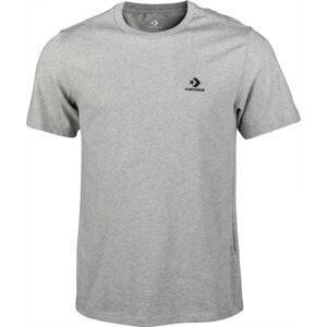 Converse CLASSIC LEFT CHEST SS TEE Pánské tričko, šedá, velikost XXL