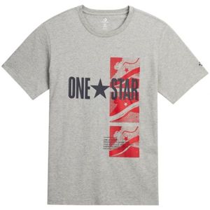 Converse ONE STAR PHOTO šedá L - Pánské triko