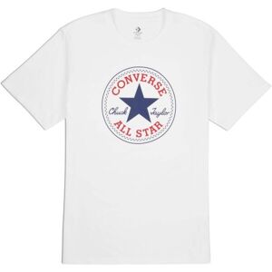 Converse STANDARD FIT CENTER FRONT CHUCK PATCH CORE TEE Unisexové tričko, bílá, velikost XXL