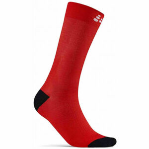 Craft ENDURE BIKE Funkční cyklistické ponožky, červená, velikost 37-39