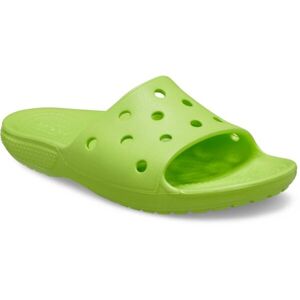 Crocs CLASSIC CROCS SLIDE K Dětské pantofle, zelená, velikost 32/33