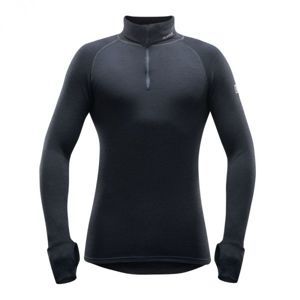 Devold EXPEDITION MAN ZIP NECK Pánské funkční triko, černá, veľkosť XL