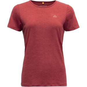 Devold VALLDAL WOMAN TEE Dámské triko, červená, velikost