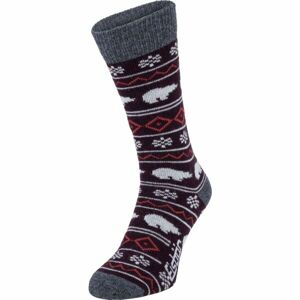 Eisbär EASYLIFE JACQUARD Lyžařské ponožky, vínová, velikost 43-46