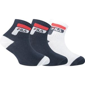 Fila JUNIOR BOY 3P Chlapecké kotníkové ponožky, Černá,Bílá,Červená, velikost 27-30