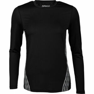 Fitforce OREGINA Dámské fitness triko, Černá,Bílá, velikost S