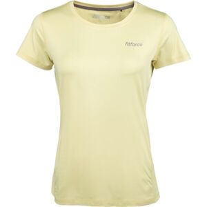 Fitforce PAESANA Dámské fitness triko, žlutá, veľkosť XL