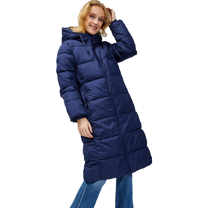 GAP MAXI LONG PUFFER LOGO Dámská zimní bunda, tmavě modrá, velikost