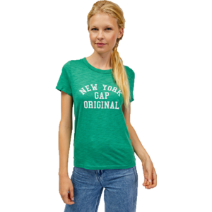 GAP V-SS FOREVERSOFT CREW Dámské tričko, zelená, velikost XXS