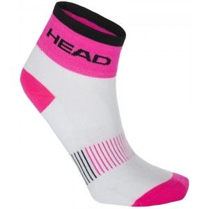 Head SOCKS YELLOW Cyklistické ponožky, Černá,Růžová, velikost