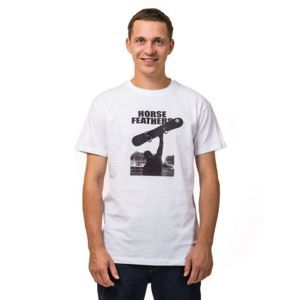 Horsefeathers ROCKY T-SHIRT Pánské tričko, Bílá,Černá, velikost