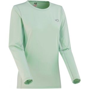 KARI TRAA NORA LS zelená XS - Dámské tréninkové tričko s dlouhým rukávem