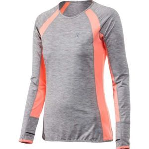 Klimatex DORINA šedá M - Dámské běžecké tričko s dlouhým rukávem
