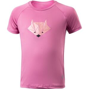 Klimatex FOX Dívčí triko, Růžová,Mix, velikost