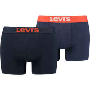 Levi's MEN SOLID BASIC BOXER 2P Pánské boxerky, tmavě modrá, velikost S
