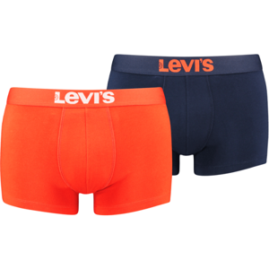 Levi's MEN SOLID BASIC TRUNK 2P Pánské boxerky, oranžová, velikost S