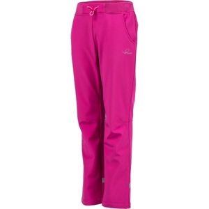 Lewro CARNO růžová 152-158 - Dětské softshellové kalhoty