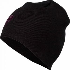Lewro BEEDRIL Dívčí pletená čepice, Černá,Fialová, velikost