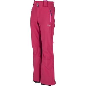 Lewro LONDON 116-134 růžová 116-122 - Dívčí lyžařské softshellové kalhoty