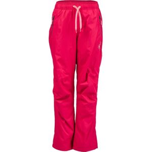 Lewro MILAN Dětské zateplené kalhoty, růžová, velikost 128-134