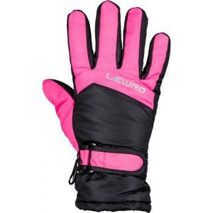 Lewro NALANI růžová 8-11 - Dětské lyžařské rukavice