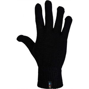 Lewro NEELAM Dětské pletené rukavice, černá, velikost 4-7