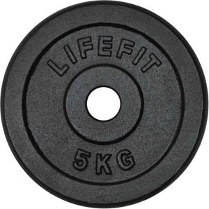 Lifefit KOTOUČ 5 KG x 30 MM Nakládací kotouč, černá, veľkosť 5 KG