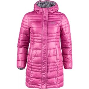 Loap UNITA růžová 112-116 - Dětský zimní kabát