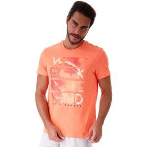 Lotto L73 V TEE BEACH PRT 1 PL oranžová XL - Pánské triko