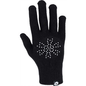 Lotto ELIS Dámské pletené rukavice, černá, velikost UNI