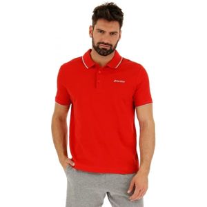 Lotto POLO BS PQ červená M - Pánské tričko s límečkem