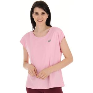 Lotto RUN FIT W OVER TEE Dámské sportovní tričko, Růžová,Stříbrná, velikost XS