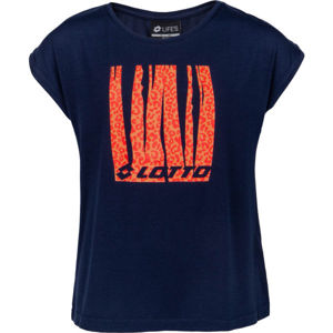 Lotto VICA Dívčí triko s krátkým rukávem, Tmavě modrá,Oranžová, velikost