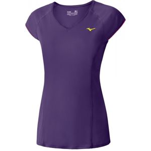Mizuno COOLTOUCH PHENIX TEE W fialová XL - Dámské běžecké triko