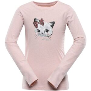NAX DERANO Dětské bavlněné triko, růžová, velikost 140-146