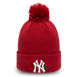 New Era MLB WMNS TWINE BOBBLE KNIT NEW YORK YANKEES Dámská klubová zimní čepice, červená, velikost UNI