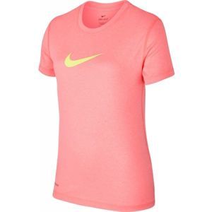 Nike LEGEND SS TOP YTH růžová S - Dívčí sportovní triko