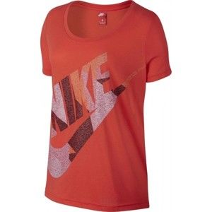 Nike NSW TEE SS SKYSCRAPER W červená L - Dámské triko