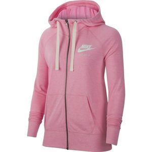 Nike NSW GYM VNTG HOODIE FZ růžová S - Dámská mikina