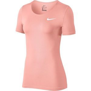 Nike TOP SS ALL OVER MESH růžová M - Dámské tričko