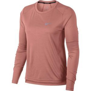 Nike MILER TOP LS růžová L - Dámské běžecké triko