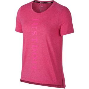Nike MILER TOP SS JDI růžová M - Dámské běžecké triko