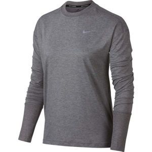 Nike ELMNT TOP CREW šedá S - Dámské běžecké triko